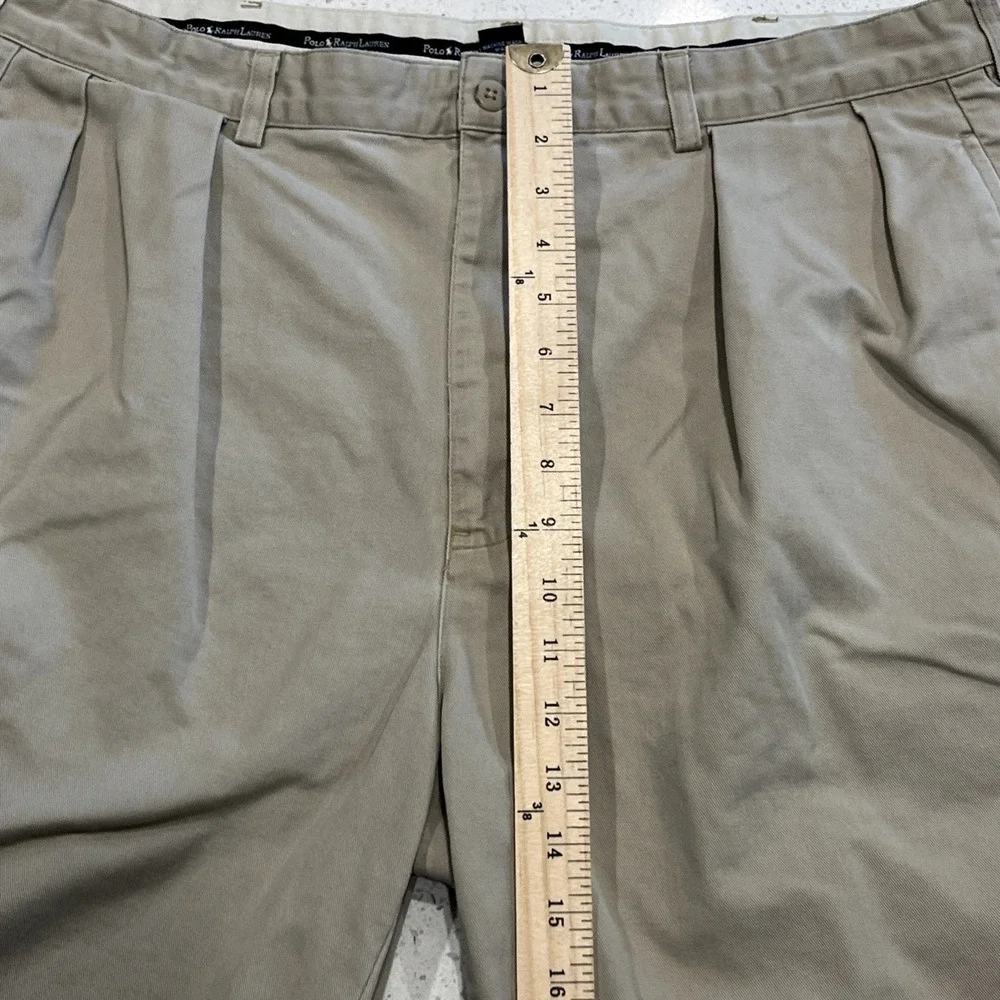 VTG 90s Polo Ralph Lauren Andrew Pants Men 38x30 Beige Classic Chino Pleated